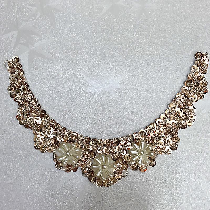 

Новый 5 см хлопковый 3D жемчужный кружевной воротник ткань лента отделка DIY вышивка шитье вырез аппликация бахрома ремесло платье гипюр декор 1 P