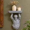 Dekoratives schwebendes Lagerregal Kunststoff Griechischer Gott Wandmontage Regal Atlas Wandregal Büro Dekoration