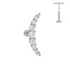 ASTM F136 G23 Titanium Leaf Branch Push In Threadless Labret Piercing 16/18/20G Earring Stud Cartilage Body Jewelry