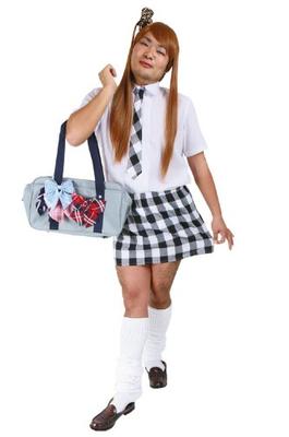Party City Crossdressing MAN Cosplay Ikeike Cool School MAN White Men's