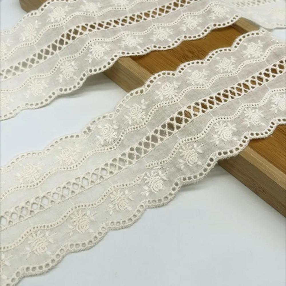Handmade Floral Embroidery Lace 2 Yard Lace Ribbons Trim Wedding Embroidery  Home Decor