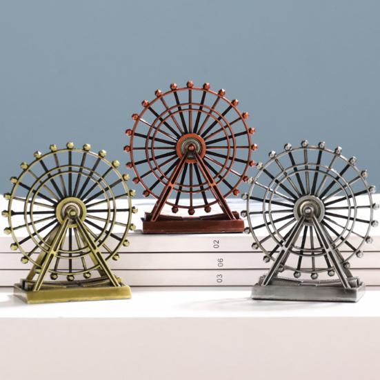 Retro The London Eye Creative Metal Ferris Wheel Ornament Home Desk Decor Gift