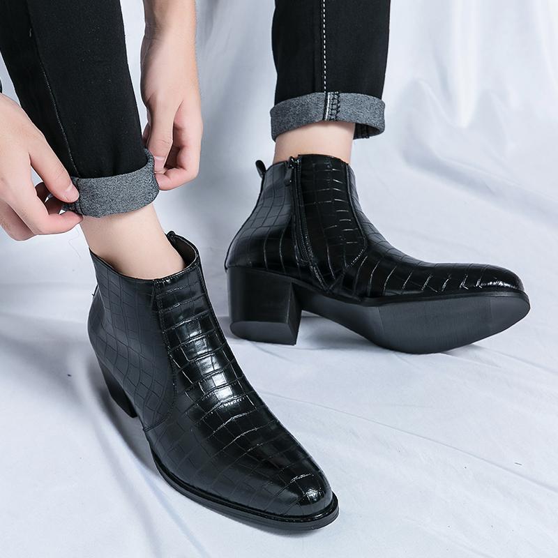 Brand Retro Comfortable Men Ankle Boots Side Zipper Leisure Walk Footwear Basic Boots Fashion Casual Leather Mens Chelsea Boots