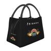 Classic TV Show Central Perk Friends Insulated Lunch Bag Women Reusable Thermal Oxford Bento Tote Bags for Work Travel Picnic