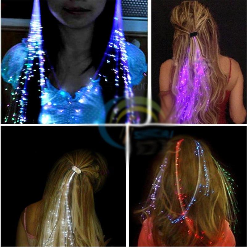 3PCS Hair Light Christmas Decorations LED Party Hairlights Halloween Glowing Braid Clip Birthday Flash Lights Glow In The Dark XYZ