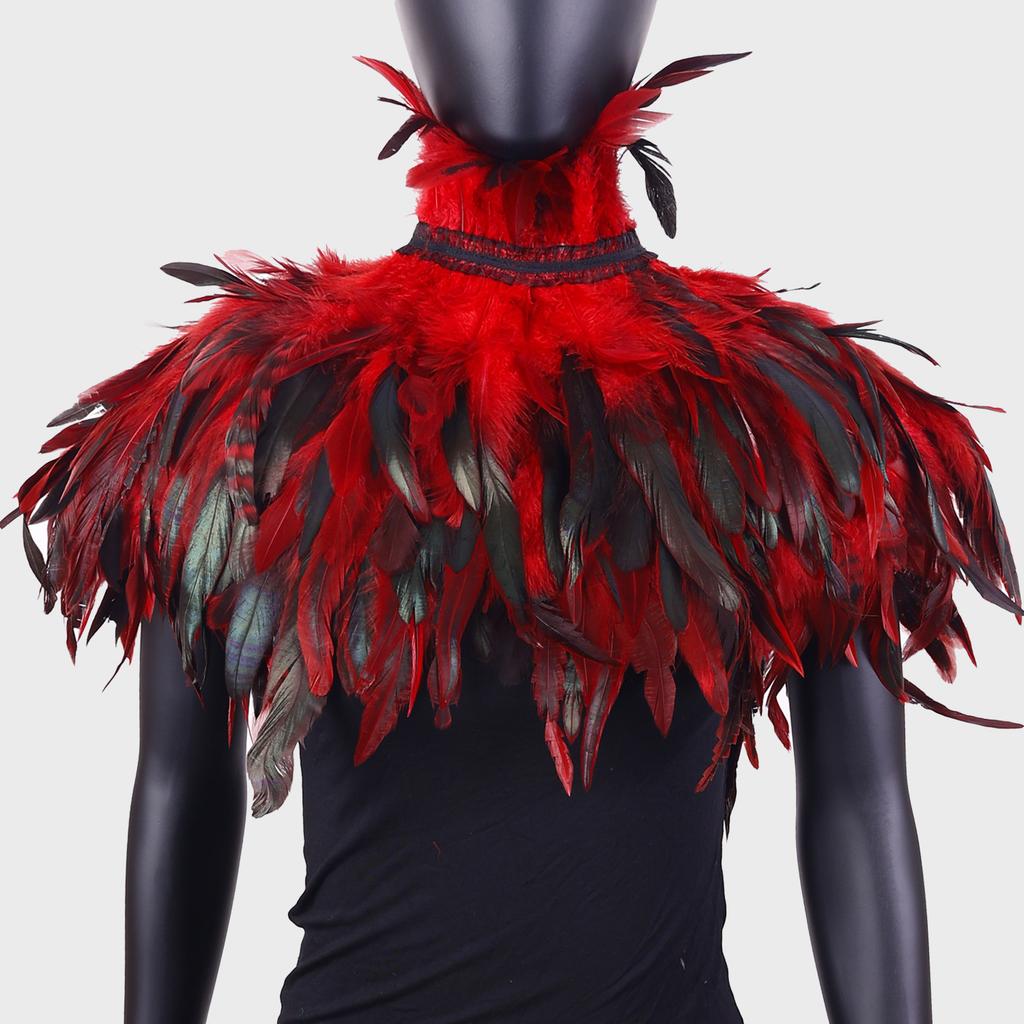 Szal z piór, Peleryna na bal, Bal kostiumowy, Dekoracja na przyjęcie, Szalik z piór kurzych, Płaszcz na Halloween