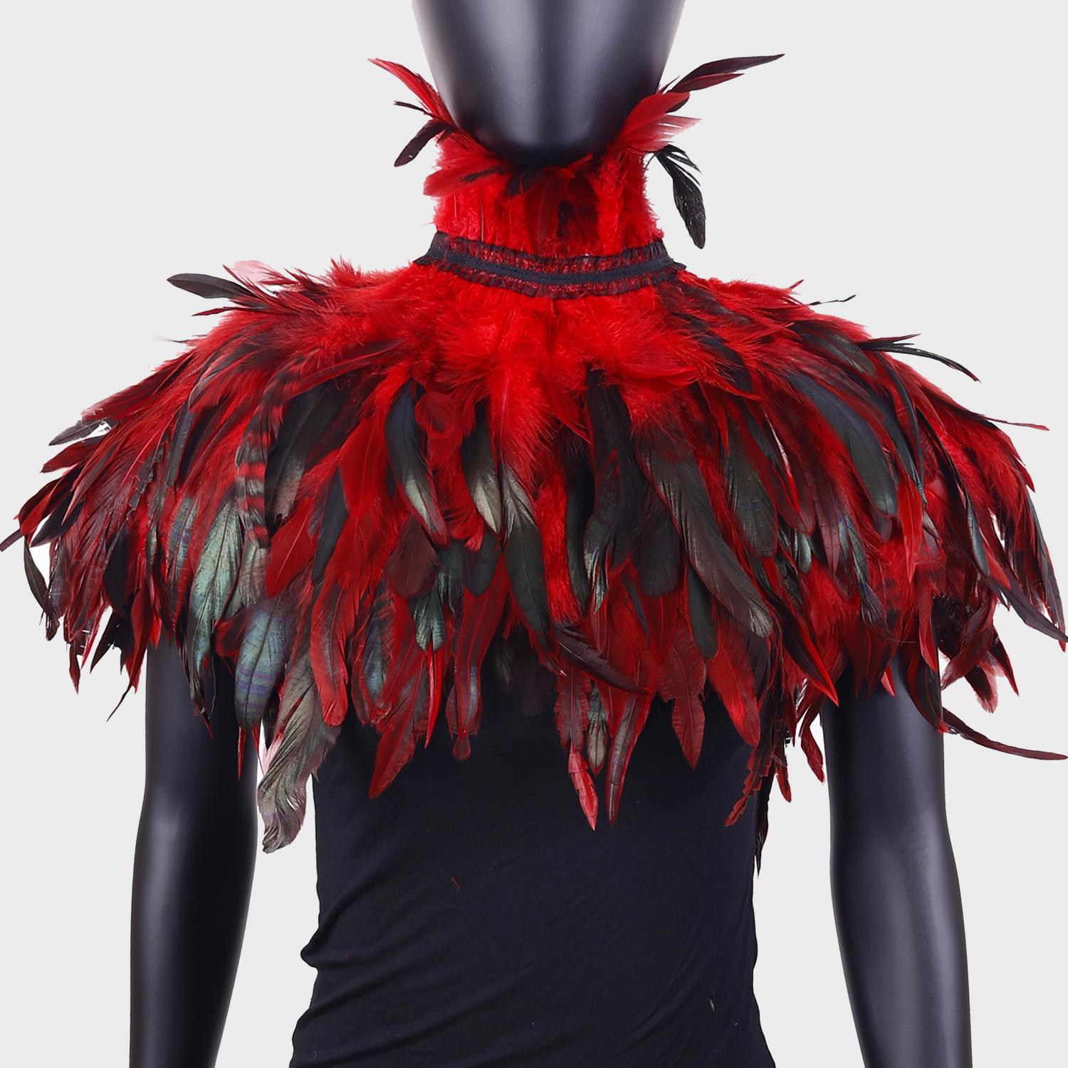 

Перьевая шаль, Бальная накидка, Костюмированный бал, Праздничное украшение для вечеринки, Шарф из куриных перьев, Плащ на Хэллоуин