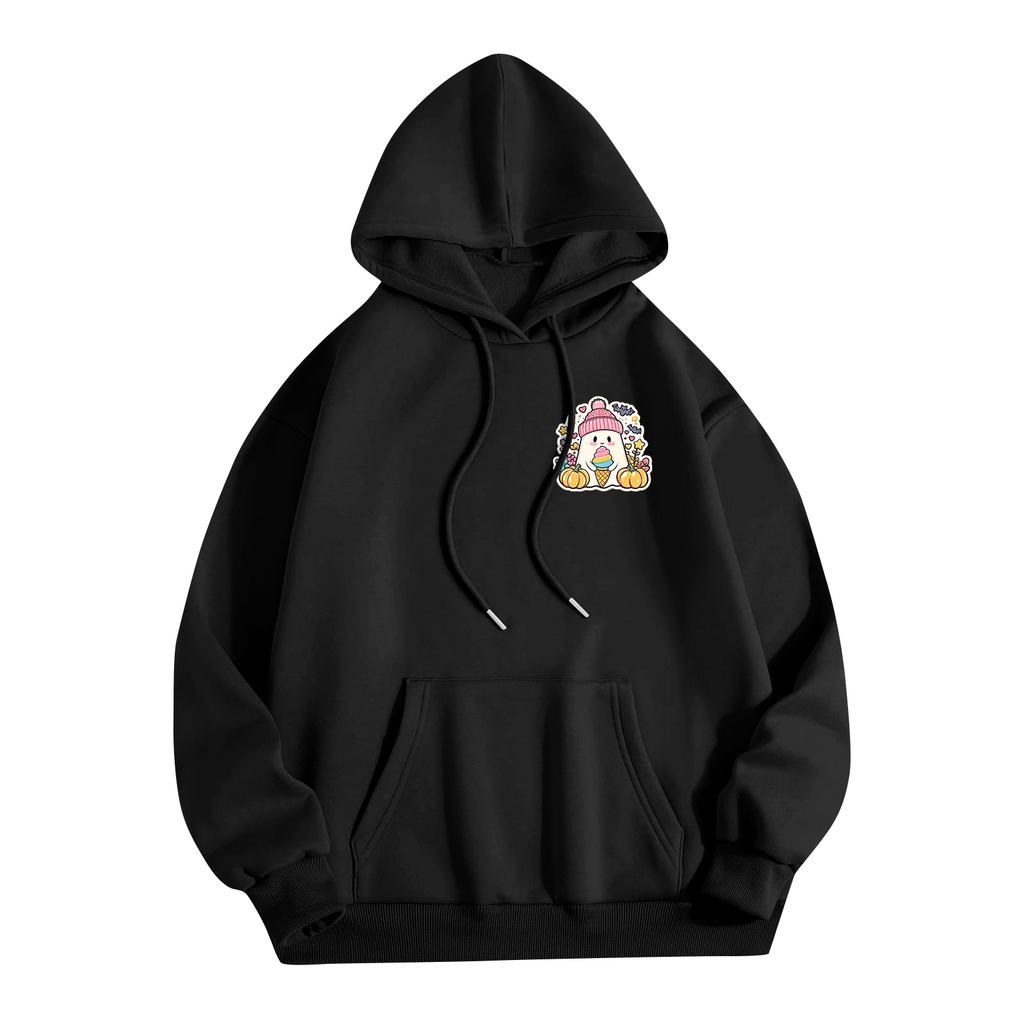 Children's Casual Fashion Halloween Print Long-Sleeved Hooded Sweatshirt