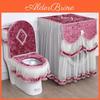 Washing Machine Toilet Embroidered Lace Cover Home Decoration Toilet Cover Detachable Machine Cover Washing Machine Cabinet