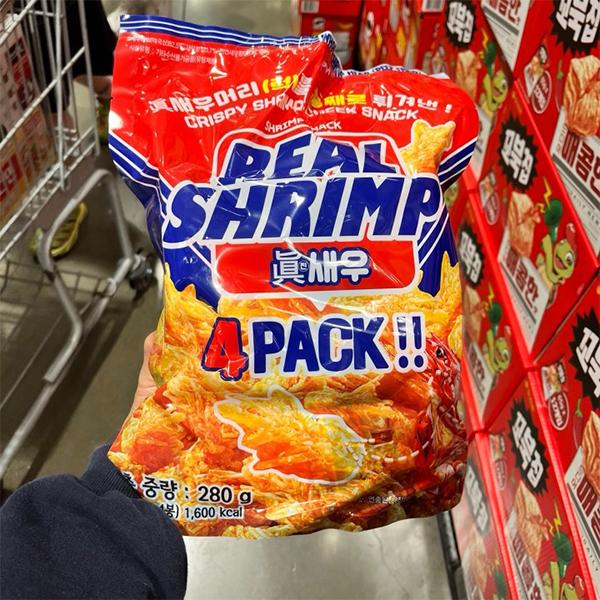 Jin Saewoo Original Shrimp Snack 70g x 4packs One thing