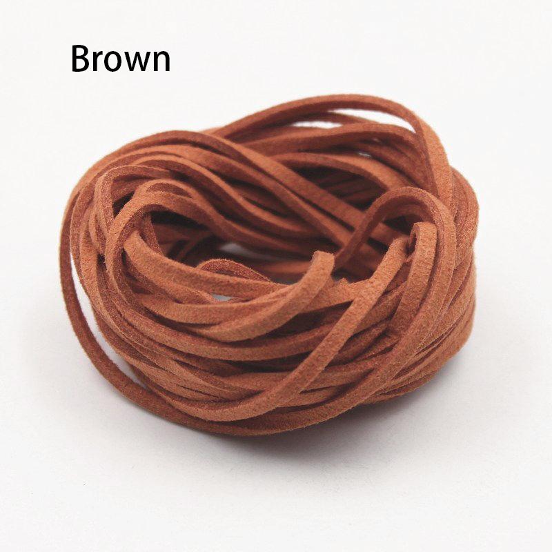 10 Meters 3mm Flat Faux Suede Braided Cord Korean Velvet Leather DIY Handmade Beading Bracelet Jewelry Making Thread String Rope