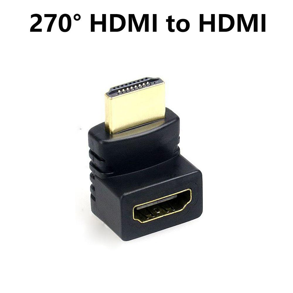 

1PC 1080P Mini Micro 270° Кутовий перетворювач HDMI «папа-жінка» Прямий кабель-перехідник Жінка HDMI-сумісний адаптер