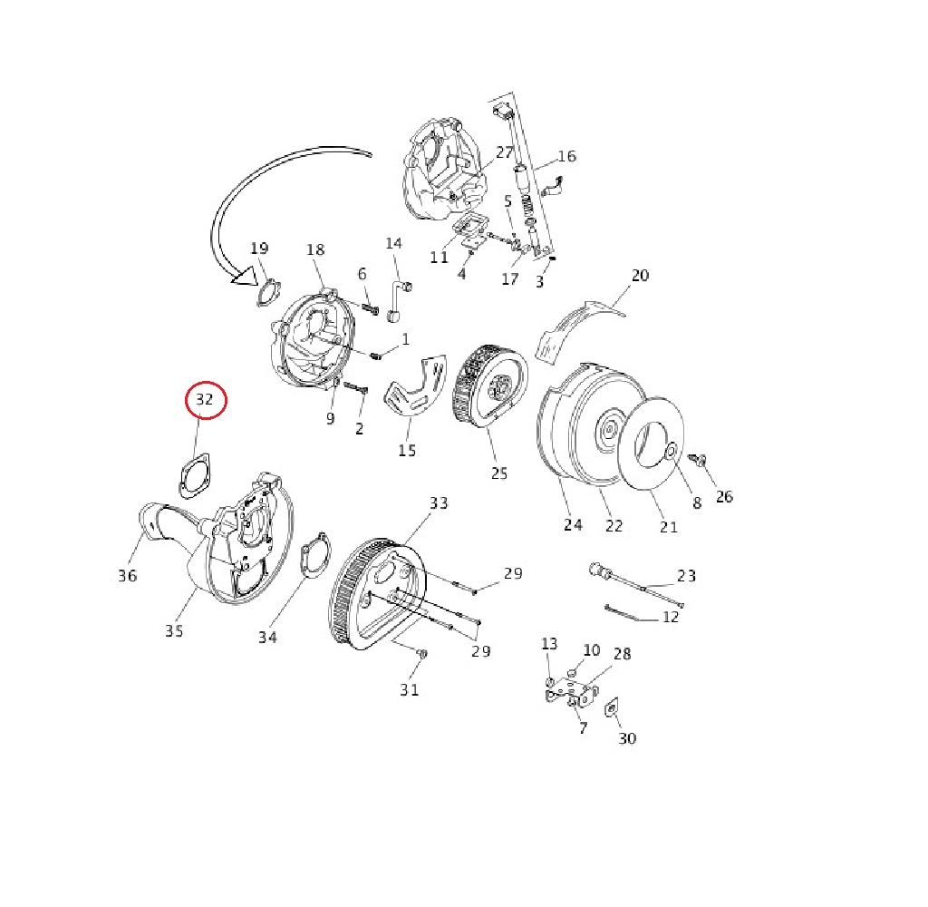 Genuine Harley Carburetor Intake Gasket (5) 29062-95B