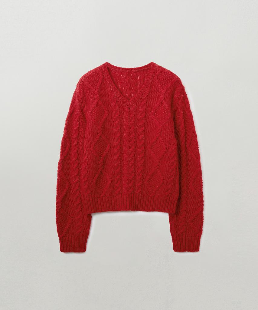 MOAT Ordinary Cable Knit (Scarlet Red)