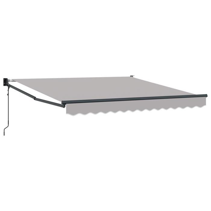 Auvent Rétractable Automatique vidaXL Gris 350x250 cm 3330386
