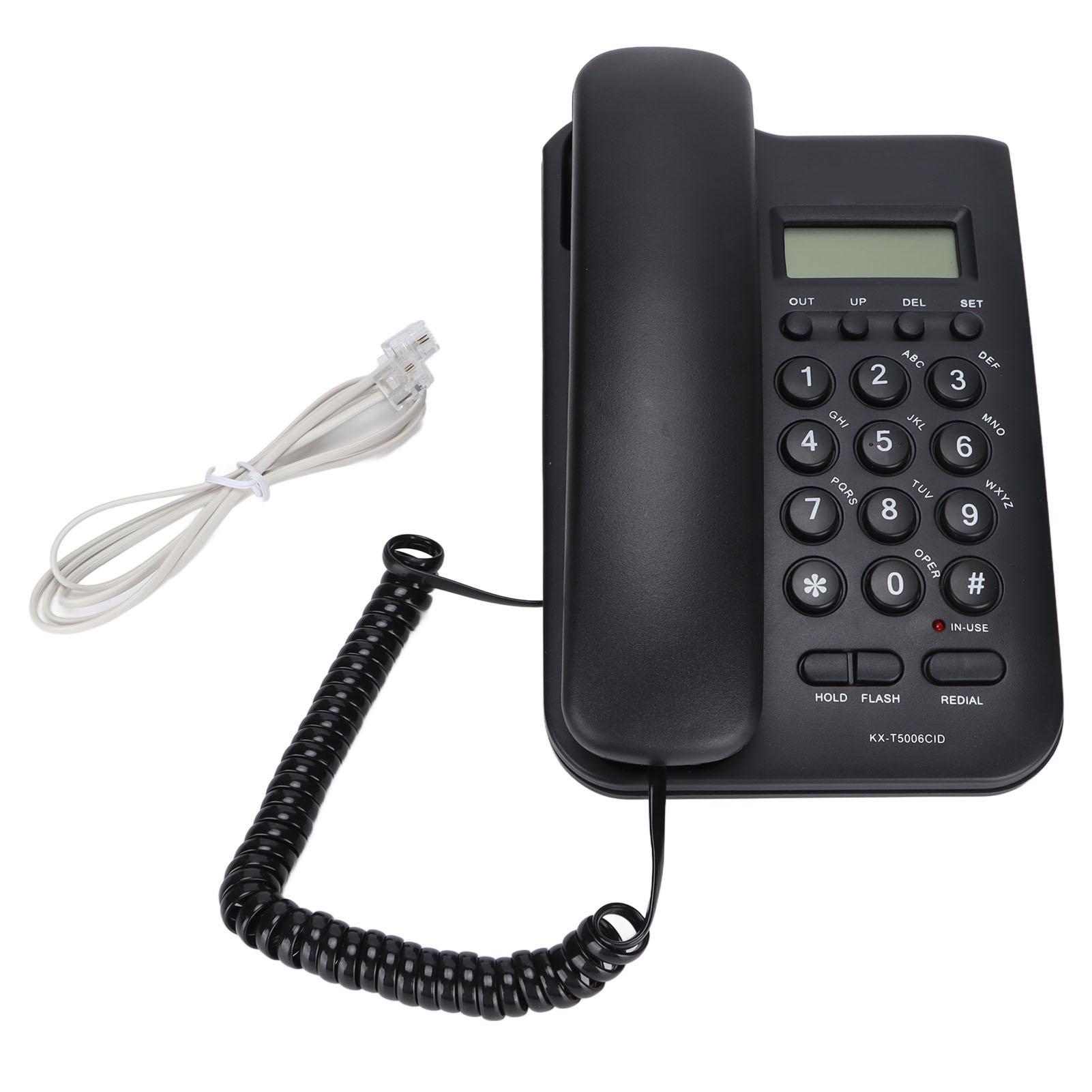 

Semi Hands Corded Phone Caller ID Wall Mounted Battery Wired Telephone