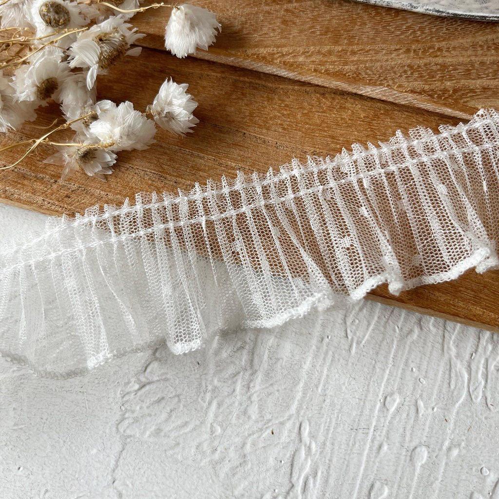 Handmade Lace Trim: Mesh for Baby Clothes, Curtains, Skirts, Pleated Decorative Fabric