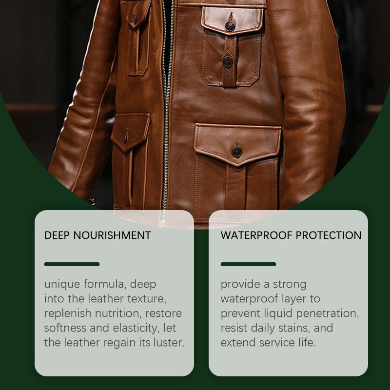 Jakehoe Leather Clean & Care Balm Leather Jacket Sofa Cleaner Decontamination Refurbish Nourishing Polishing Leather Balm