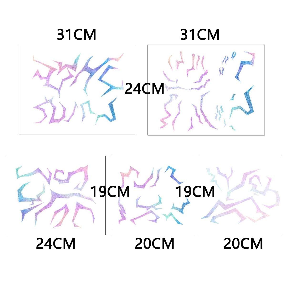 

5 шт./набор Новая лазерная K-pop Демоны-охотники Руми Кан Временная тату-наклейка для лица и тела Наклейка-тату для вечеринки на Хэллоуин, подарки