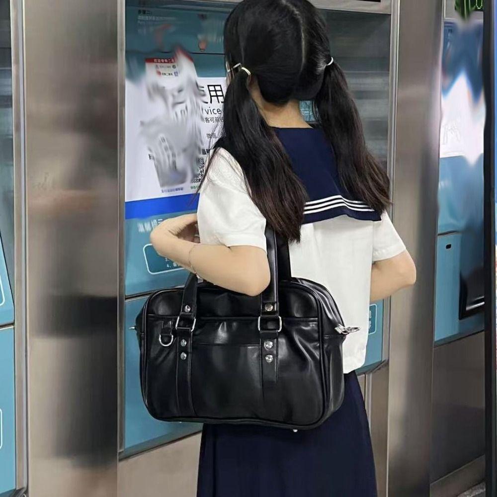 Retro Handbag JK Uniform Bag PU Leather Preppy Style Shoulder Bag PU Leather Itabag  Girls/Female