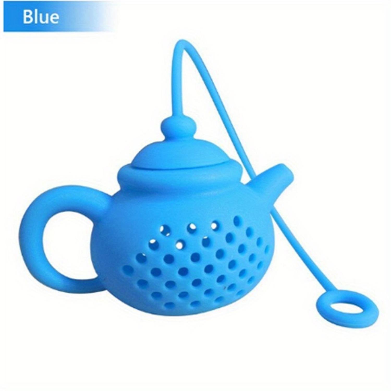 

1 шт. креативный чайник в форме силиконового заварника, ситечко для чая с ручкой, приправа, диффузор, кухонный гаджет, чайный набор синий