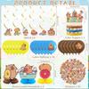 Capybara Birthday Party Decorations - Capybara Party Supplies including Happy Birthday Banner, Spirals, Cake Toppers, Table Centerpieces, Balloons,