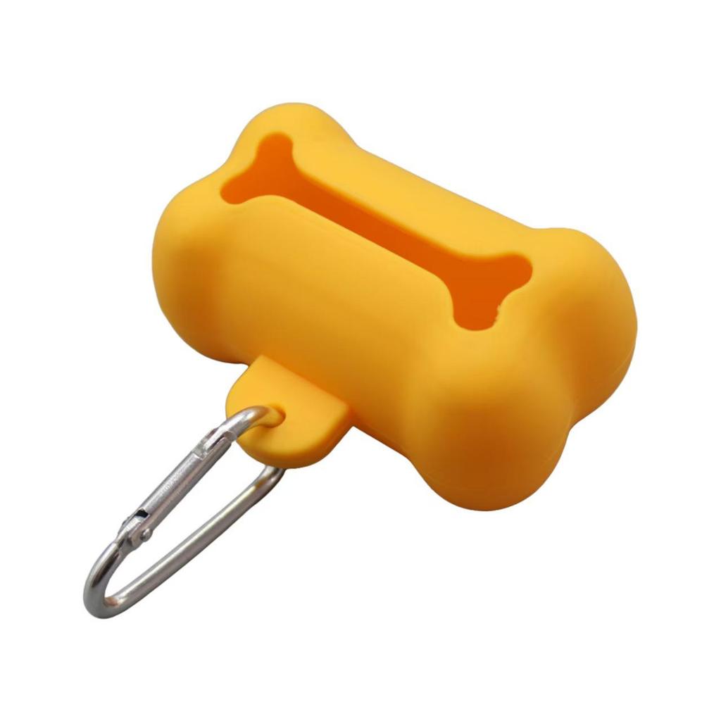 Silicone Bone-Shaped Pet Poop Scooper & Trash Bag Holder