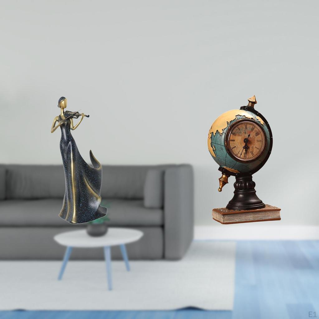 Elegant Women Globe Rack Statue Modern Art Organizer for Home Bar Living Room Kitchen Office Shelf