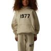 Fear of God Essentials 1977 Collection SS22 Graphic Print Hooded Sweatshirt Kids Tops Wheat FOG-SS22-306