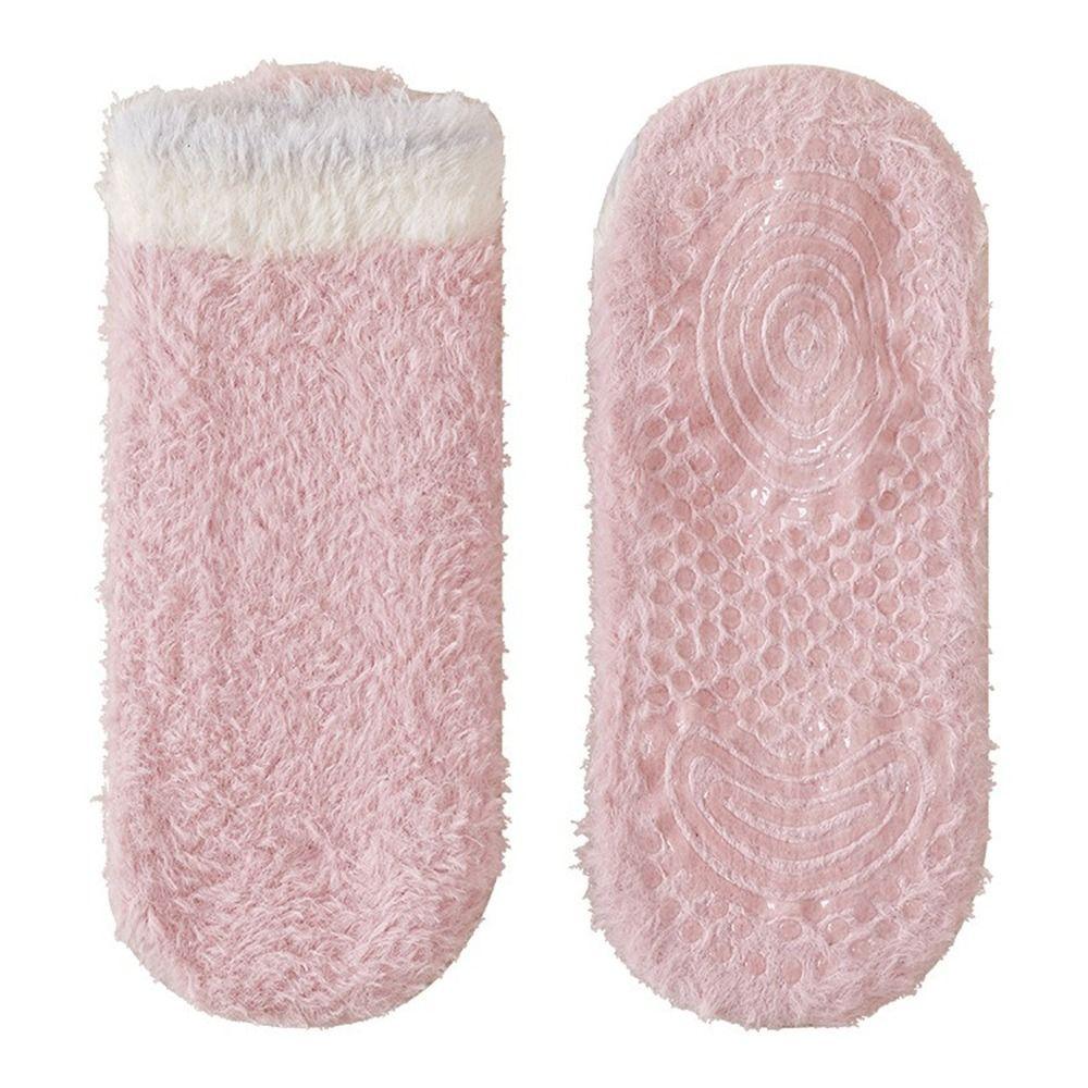 Non-slip Short Socks Coral Fleece Low Cuff Socks New Sleep Socks Autumn Winter