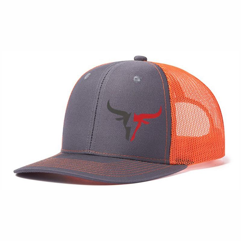 Spring Summer The New Bull's Head Print Sunshade Net Hat Europe Fashion Hip Hop Truck Cap Adjustable Street Dance Baseball Hat