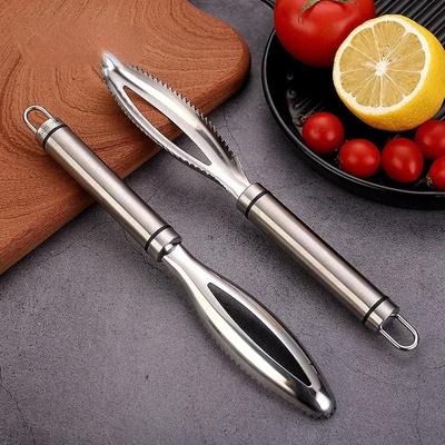 High-quality  Stainless Steel Double-row Tooth Fish Scale Planer To Scrape Fish Scales By Hand. Kitchen Accessories
