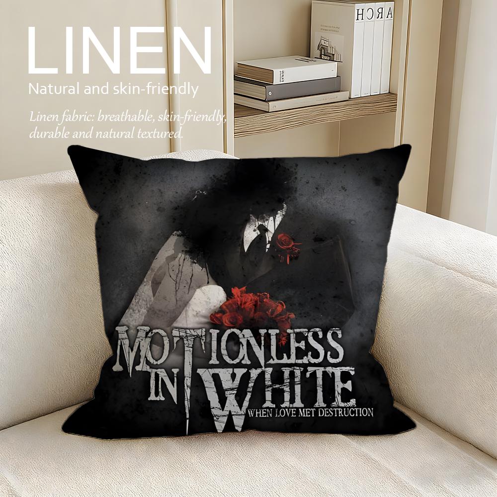 Music Motionless In White Cushion Cover Pillowcase Set Pcs x x Breathable Washable Sofa Cushion Cover