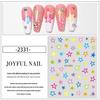 Trendy Gradient Heart & Star Nail Art Stickers - Cute Five-Pointed Star Design for Beautiful Nails