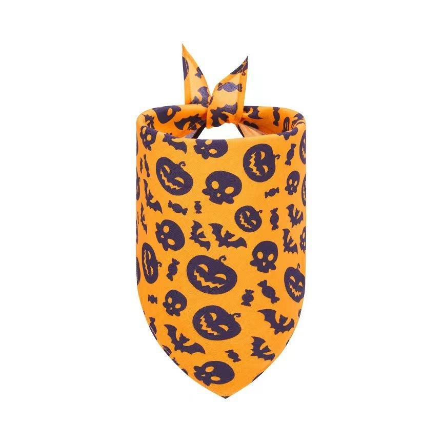 Halloween Pet Bandana Bib Polyester Triangle Scarf for Cats Dogs Fashion Accessory Holiday Costume Dress Up