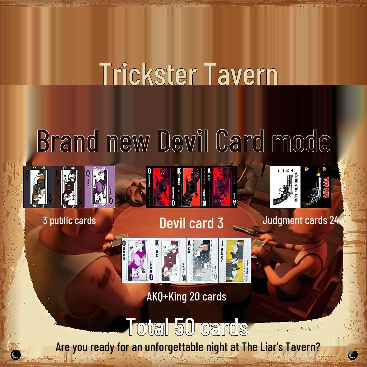 Scammer Tavern: Multiplayer Tabletop Game with Physical Props & Cards for Casual Gatherings Scammer Tavern [1 Box]