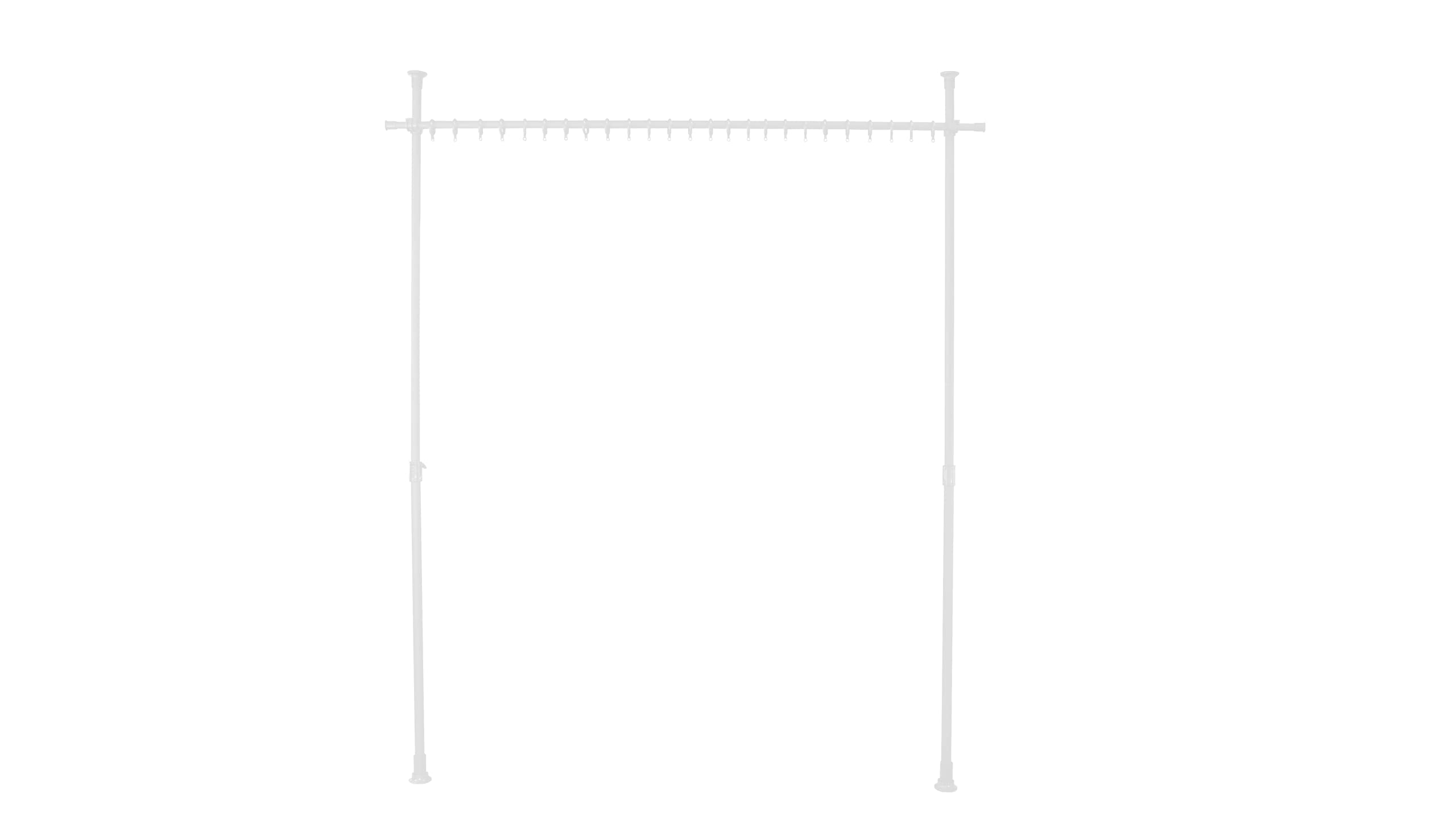 

LS Design Натяжной карниз-перегородка для комнаты Ширина x Глубина 9 см x Высота Матовый разделитель, 162-290 см 190-260 см (2 полюса, белый)