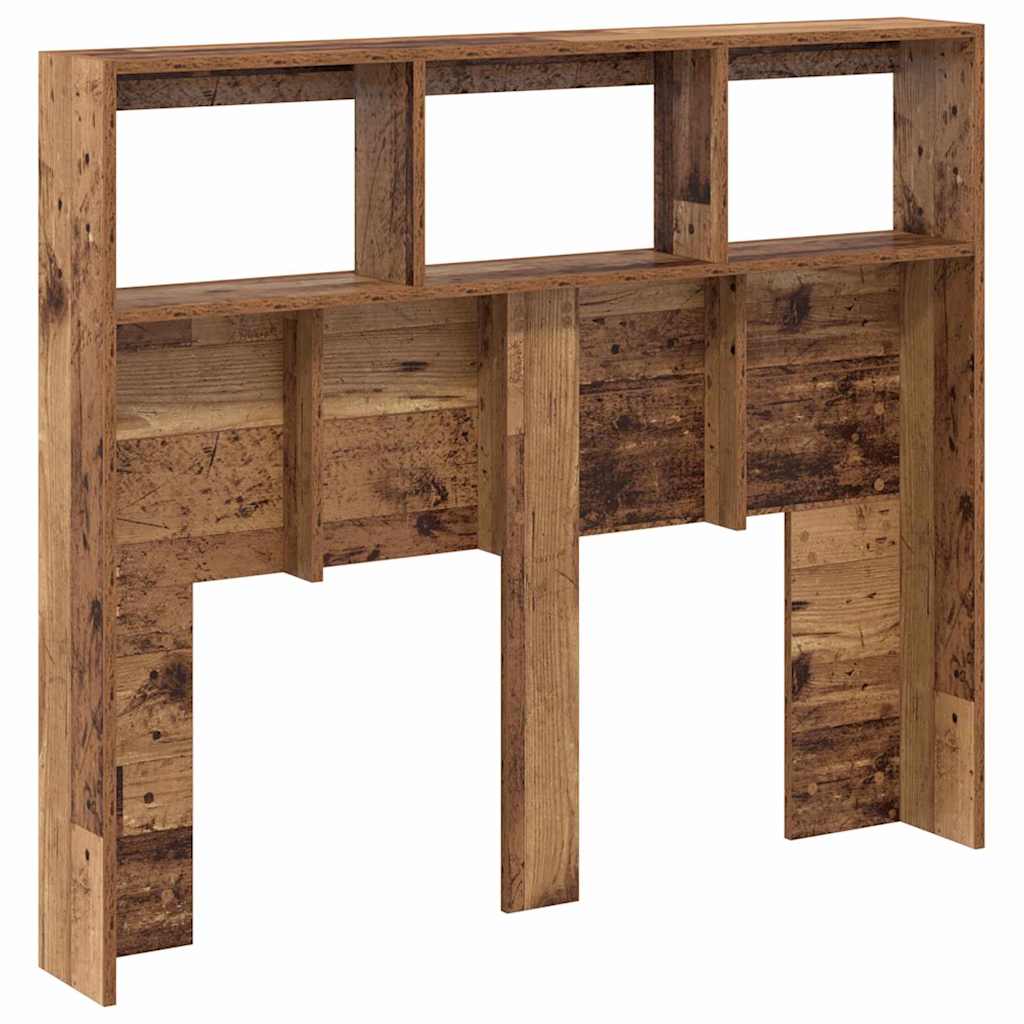 Headboard with Shelf Reclaimed Wood Look 120 x 17 x 102 cm Engineered Wood