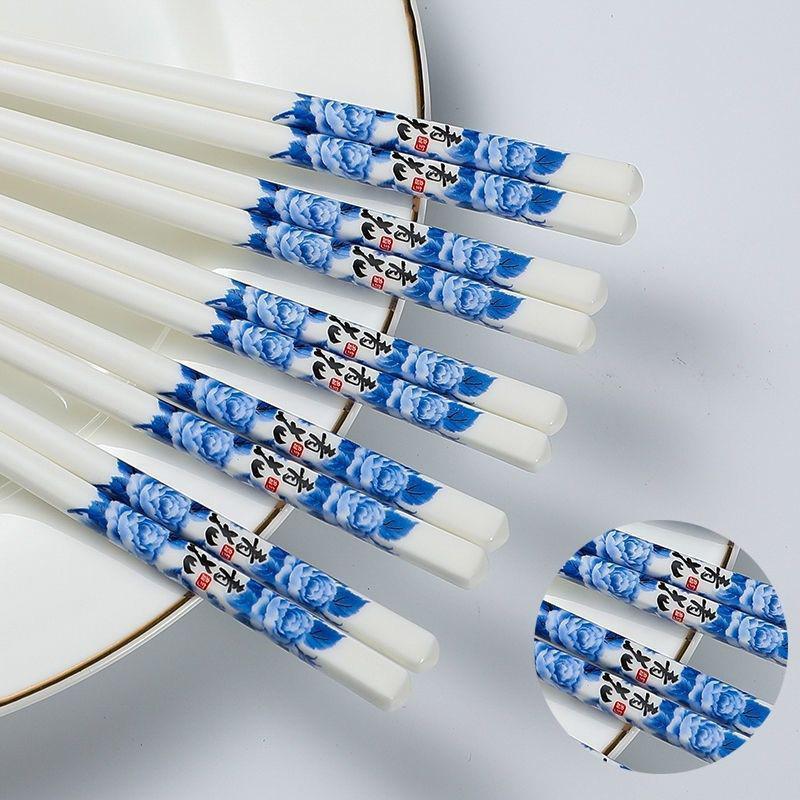 Jingdezhen Keramik Essstäbchen: Schimmelresistent, Rutschfest, Langlebig, Hitzebeständig, Leicht zu Reinigen, Verformungsbeständig, Umweltfreundlich für den Heimgebrauch