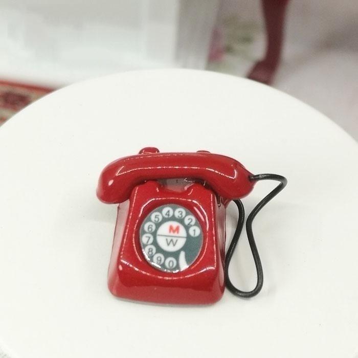 1:12 Dollhouse Miniature Old Fashioned Vintage Phone Telephone 1:12 Phone Model Color Random