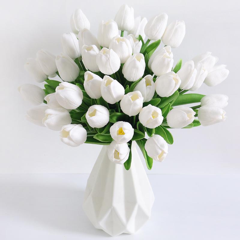 Artificial Tulip Flowers Plants For Interiors Outdoor Garden Soft Material Party Accessories Gifts For Female Festival Ornaments