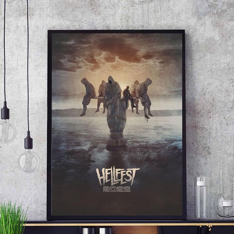Hellfest Lineup 2022 Poster Metal Music Festival Wall Art Picture Canvas HD Print Bedroom Mural Home Decoration Painting Cuadros