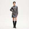 VEROMODA Grey Paneled A-Line Mini Dress