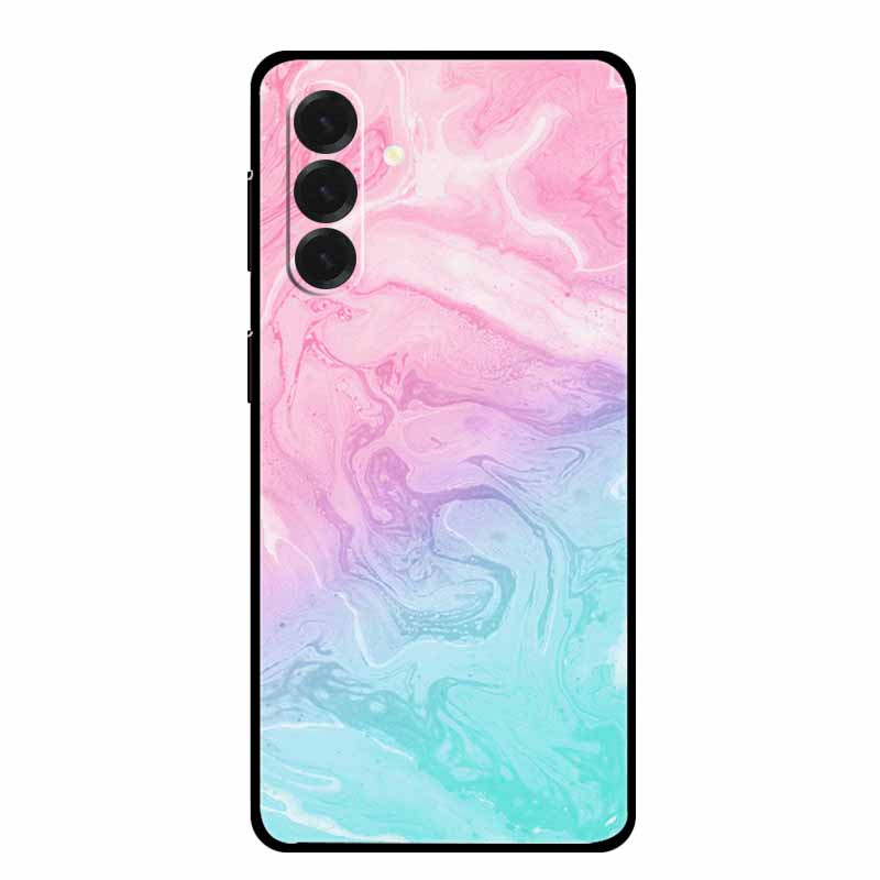 For Samsung Galaxy A17 Cases Marble Painted Black Silicone Back Cover Case for Galaxy A17 5G Protective Shell A17 Texture Bumper
