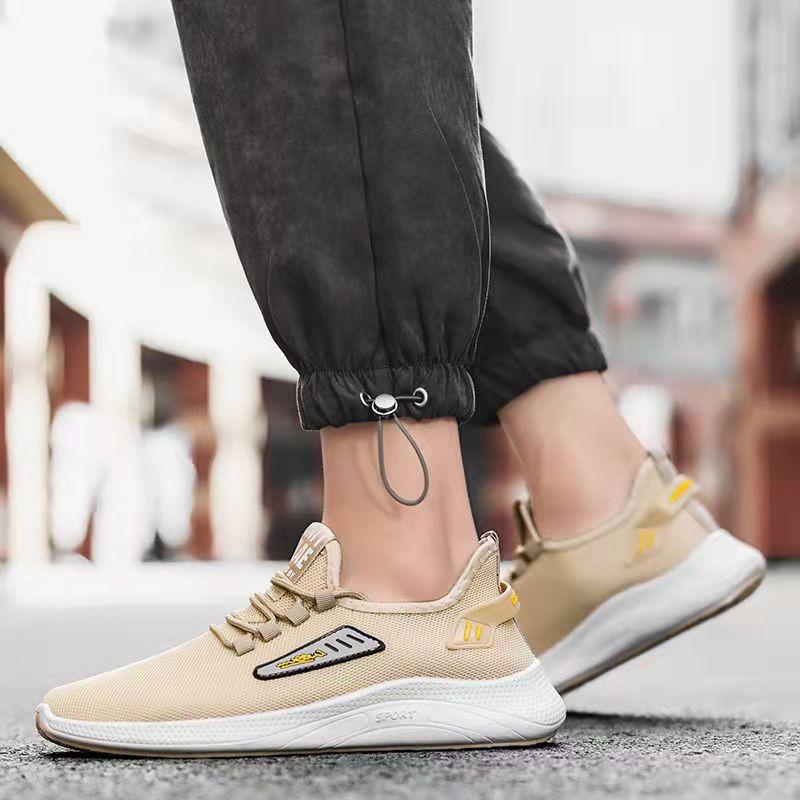 Trendy Shoes New Men's Shoes Autumn New Breathable Fly-woven Casual Sports Shoes Men's Running Shoes Trend