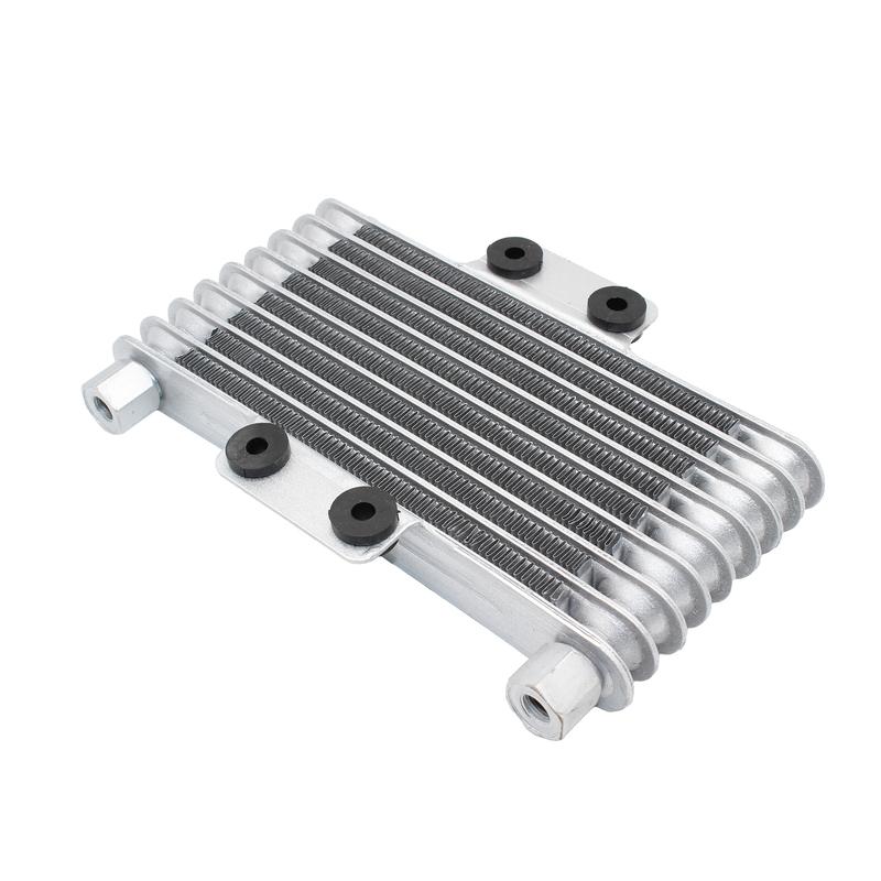 Motorcycle Radiator Oil Cooler 8-Layer Pitch M10/12 For Kawasaki KX250 Honda CRF250 Yamaha YZ250 Universal Motocross Accessories