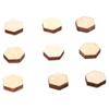 600Pcs Wood Blocks 0.4in Rugged Durable Safe Doodle Decoration Wood Chip Hexagon for Birthday