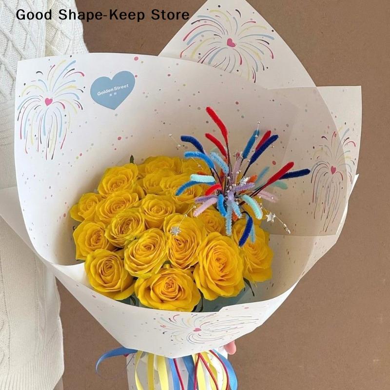 10Pcs 49*35cm Tissue Paper Flower Bouquet Wrapping For Florist Wedding Birthday Party Gift Packing Decoration DIY Crafts