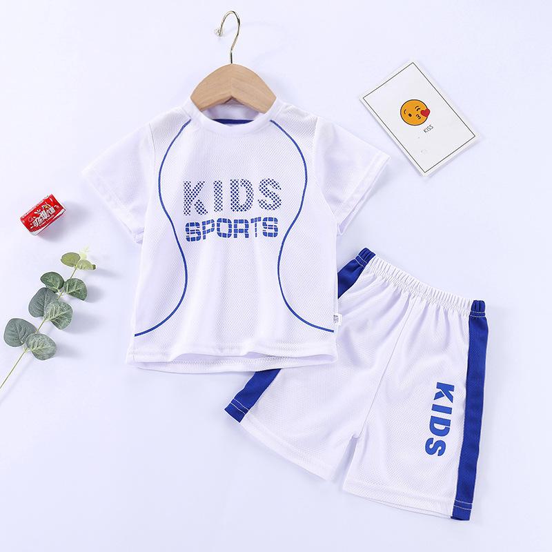 Children's Short Sleeved Soccer Suit Set Boys' Sportswear Girls' Quick Drying Breathable Shorts Medium Large Baby's Clothing