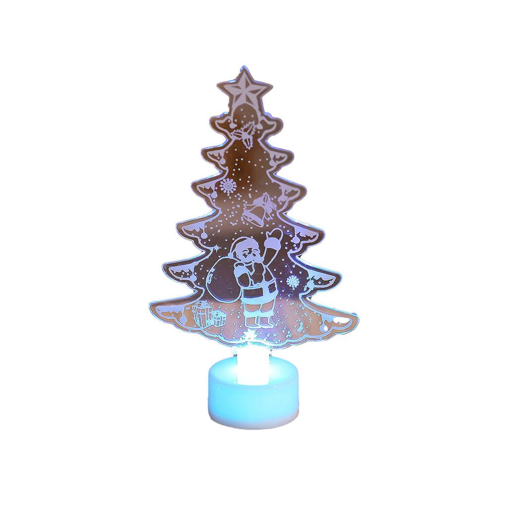 Illuminated LED Acrylic Christmas Decoration Tabletop Ornament Christmas Decorative Nightlight For Home Office Bedroom